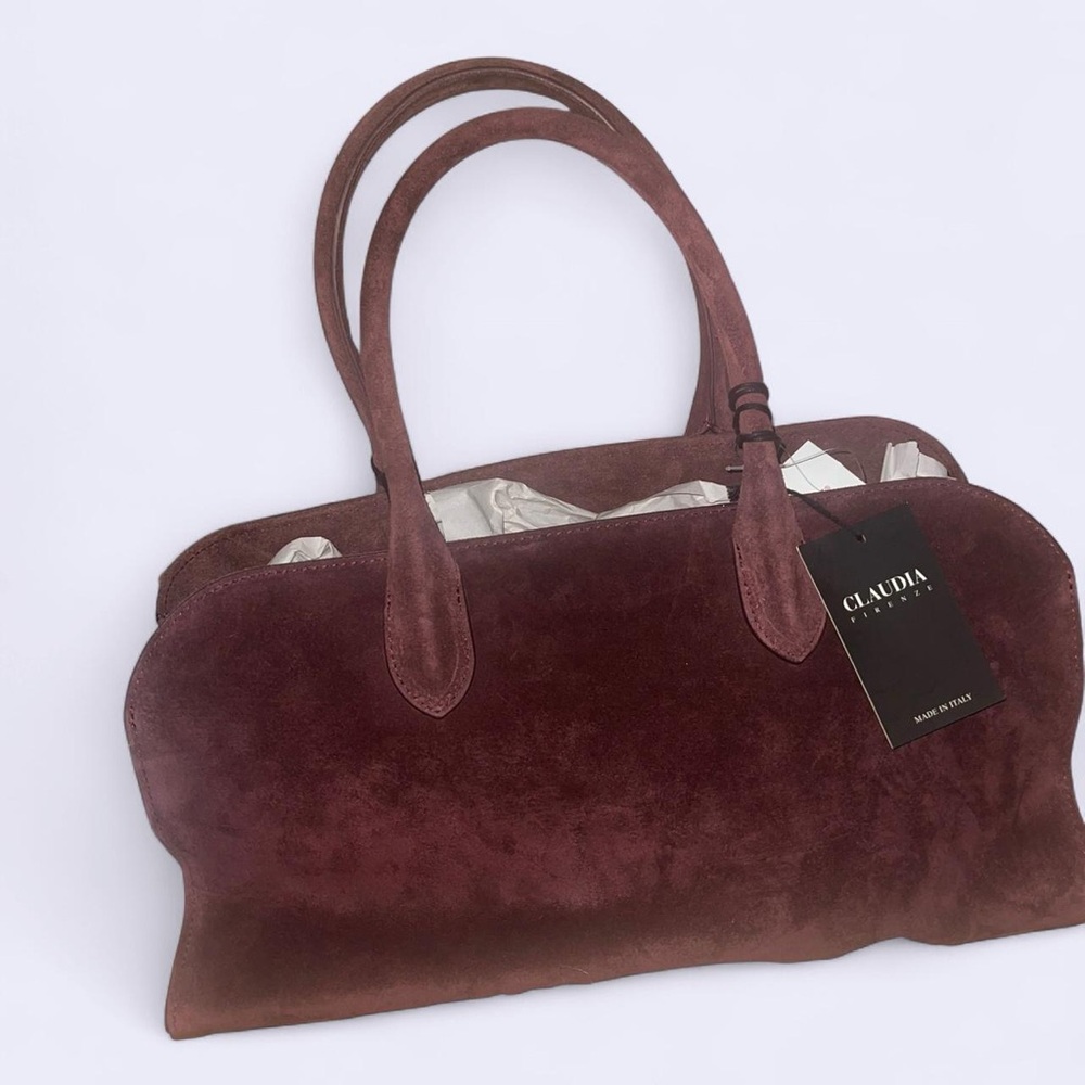 NWT Claudia Firenze Burgundy / Wine  Suede Women's Bag